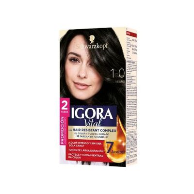 Tinte Igora Duo 1-0 Negro - Caja  1UN