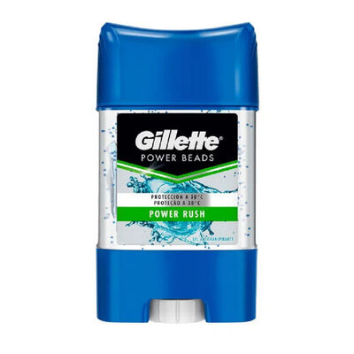 Deo Gillette  Barra Gel Power Rush/Bead - Barra 82 Gr