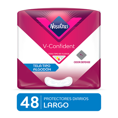 Protectores Diarios Nosotras V-Confident Large - Bolsa 48 UN