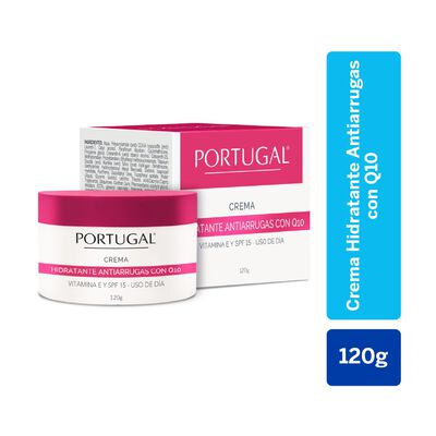 Portugal Crema Hidratante Antiarrugas Con Q10 - Pote 120 G
