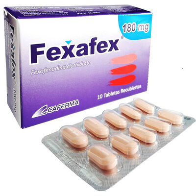 Fenafex 180 mg Tableta Recubierta - Caja 10 UN
