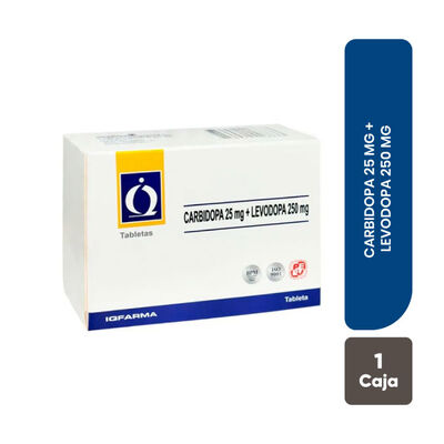 Carbidopa-Levodopa 25/250mg Tableta - Caja 100 UN