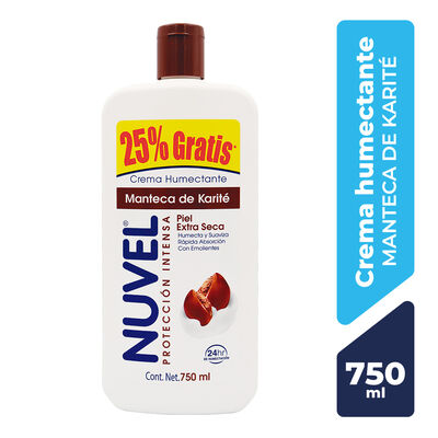 Nuvel Crema Corporal Extra Seco Karit&eacute; - Frasco 750 ml