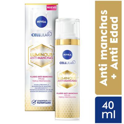 Nivea Fluido Anti-Manchas Cellular Luminous SPF50 - Frasco 40 Ml