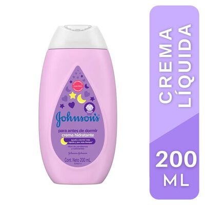 Johnson Crema L&iacute;quida Antes de Dormir - Frasco 200 ML