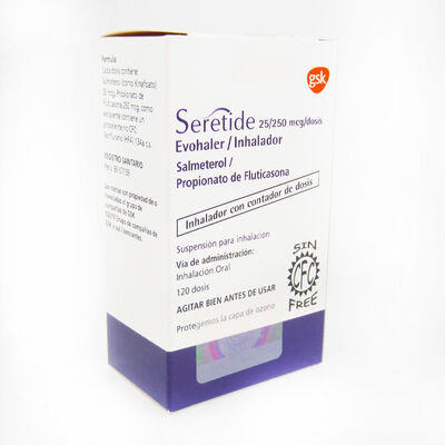 Seretide 25-250Mcg/Dosis Suspensi&oacute;n para Inhalaci&oacute;n - Frasco 120 DSS