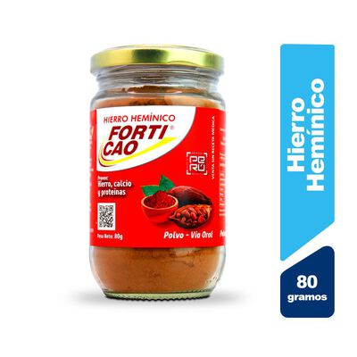Forticao Polvo Hierro Hem&iacute;nico  - Frasco 80 G