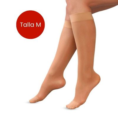 Media Compresion Rodilla 20-30 Talla M Color Beigue - 1 UN