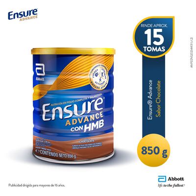 Ensure Advance Sabor Chocolate - Lata 850 G