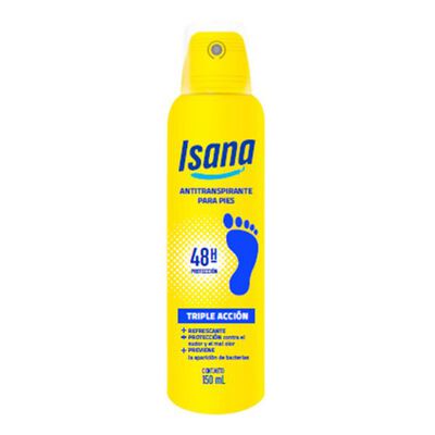 Isana Aerosol Antitranspirante Para Pies 48 Hrs - Frasco 150 Ml