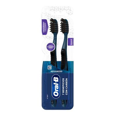 Oral B Cepillo Carb&oacute;n Purificante - Blister 2 UN
