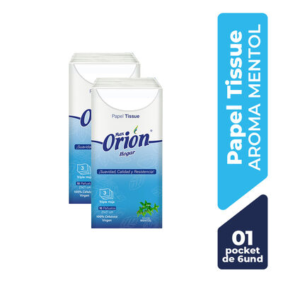 Papel Tissue Max Orion Hogar  - Bolsa 6 UN