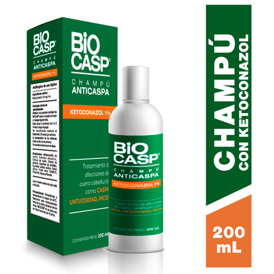 Biocasp 1% Champ&uacute; Anticaspa - Frasco 200 ML