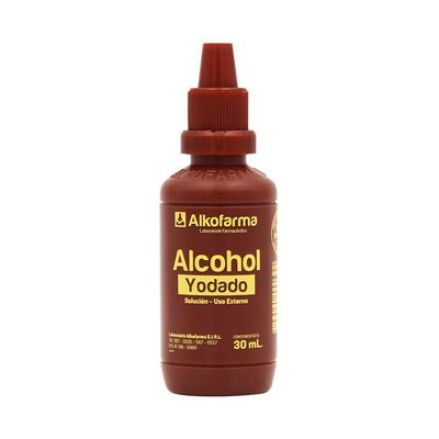 Alcohol Yodado Alkofarma - Frasco 30 ML