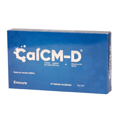 CalCM-D 250mg + 125 UI Tabletas Recubiertas - Caja 30 UN