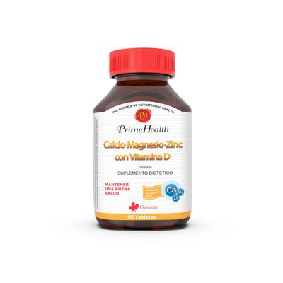 Calcio, Magnesio, Zinc & Vitamina D - Frasco 60 UN
