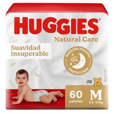 Pa&ntilde;ales Huggies Natural Care Talla M - Bolsa 60 UN