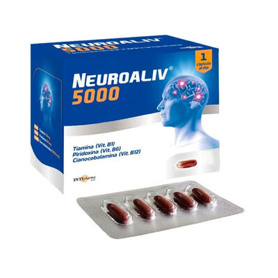 Neuroaliv 5000 B1,B6,B12 C&aacute;psulas Blandas - Blister 5 UN