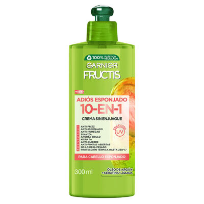 Garnier Fructis Crema sin enjuague Adios Enponjado - Frasco 300Ml