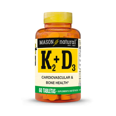 K2 + D3 Tabletas - Frasco 60 UN