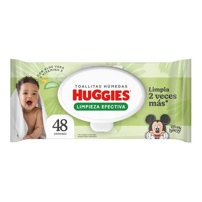 Toallitas H&uacute;medas Huggies Active Fresh - Bolsa 48 UN