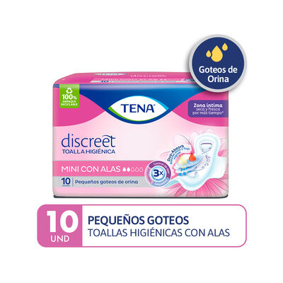 Tena Discreet Mini Toalla Higi&eacute;nica - Bolsa 10 UN