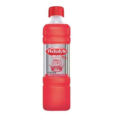 Pedialyte 60 Max Sabor Fresa - Frasco 500 Ml