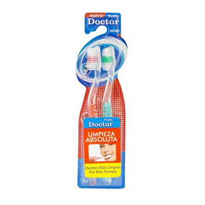 Cepillo Dental Family Doctor Limpieza Absoluta - Pack 2 UN