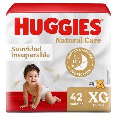 Pa&ntilde;ales Huggies Natural Care Talla XG - Bolsa 42 UN