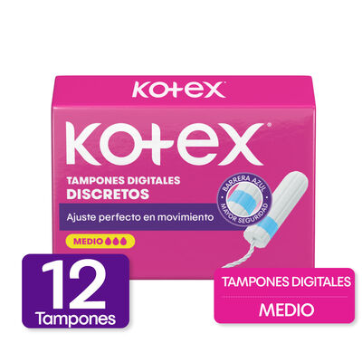 Kotex Tamp&oacute;n Digital Medio - Caja 12 UN