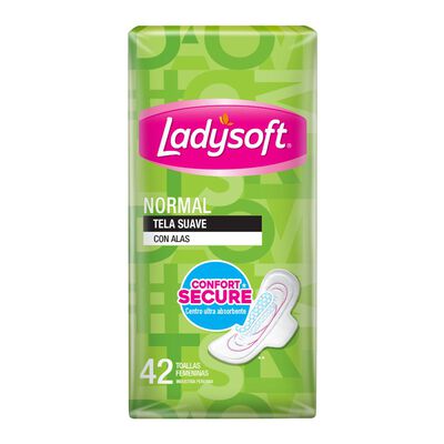 Toalla Higi&eacute;nica Ladysoft Normal Tela - Bolsa 42 UN