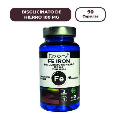 Bisglicinato De Hierro 100 Mg Comprimidos - Frasco 90 UN