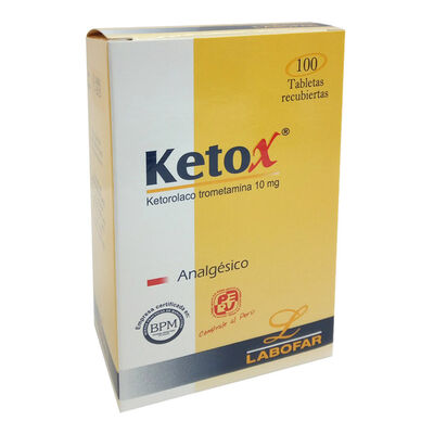 Ketox 10mg Tableta Recubierta - Caja 100 UN