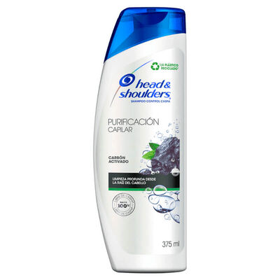 Shampoo Head & Shoulders Purificaci&oacute;n Capilar Carb&oacute;n - Frasco 375 ML