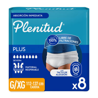 Pa&ntilde;al Plenitud Protect Plus Talla G/XG - Bolsa 8 UN