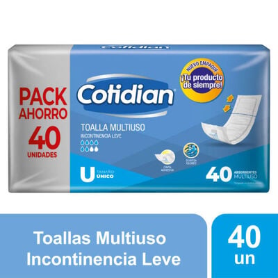 Cotidian Toalla Multiuso  - Bolsa 40 UN