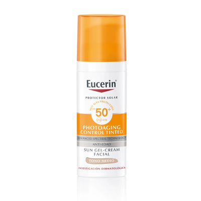 Eucerin Sun Crema Facial Photoaging Tono Medio FPS50+ - Frasco 50 Ml