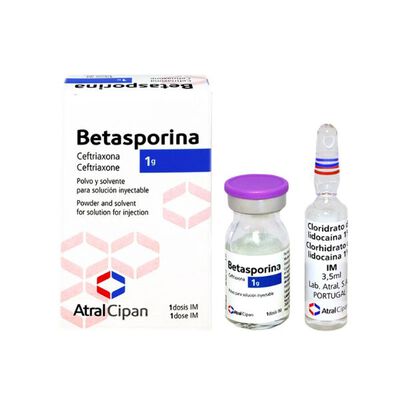 Betasporina Soluci&oacute;n Inyectable 1G - Ampolla 1 UN