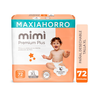 Pa&ntilde;al Mimi Premium Plus Talla XL - Bolsa 72 UN