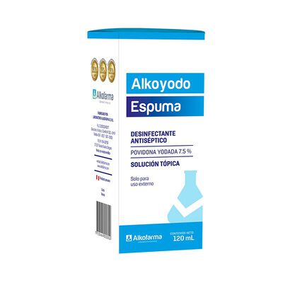 Alkoyodo Espuma 7.5%  - Frasco 120ML