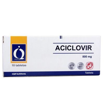 Aciclovir 800 Mg Tabletas  - Caja 10 UN
