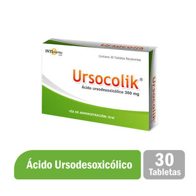 Ursocolik 300 mg Tableta Recubierta - Caja 30 UN