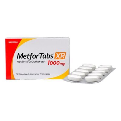 MetforTabs Xr 1000 Mg Tabletas - Bl&iacute;ster 10 UN