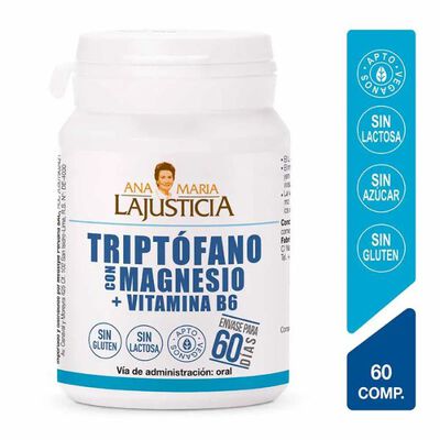 Tript&oacute;fano + Magnesio y Vitamina B6 Comprimidos - Pote 60 UN