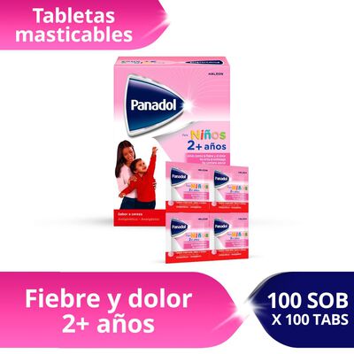 Panadol Infantil 2+ a&ntilde;os - Caja 100 UN