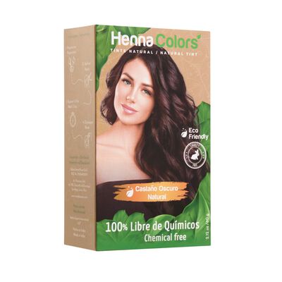 Tinte Casta&ntilde;o Oscuro 100% Natural - Caja 60 G