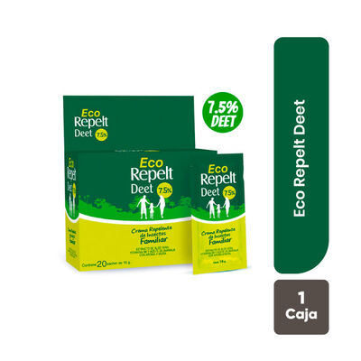 Repelente Eco Deet 7.5% Sachet  - Caja 20 UN