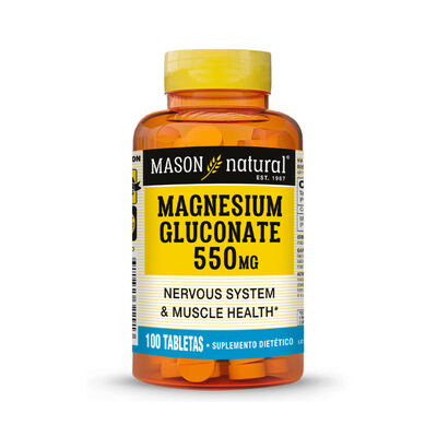 Magnesio Gluconate 550Mg Tabletas - Frasco 100 UN