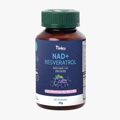 NAD+ Resveratrol C&aacute;psulas - Frasco 60 UN