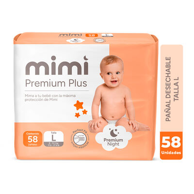 Pa&ntilde;al Mimi Plus Talla L - Bolsa 58 UN
